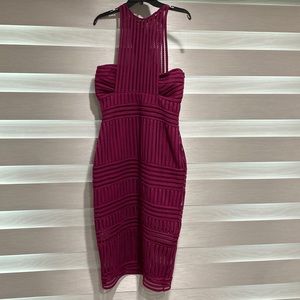 Halter magenta midi dress size 42
